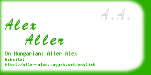 alex aller business card